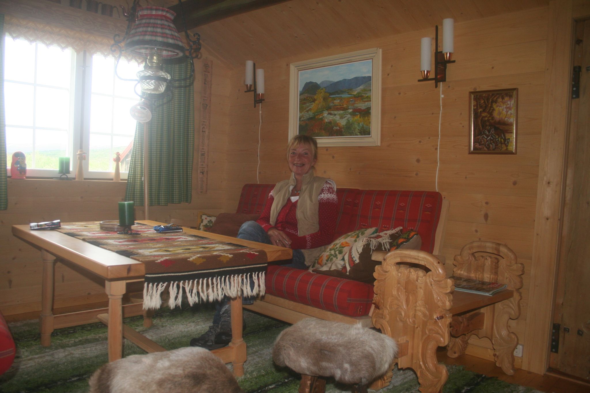 Een hut in traditioneel Noorse sfeer